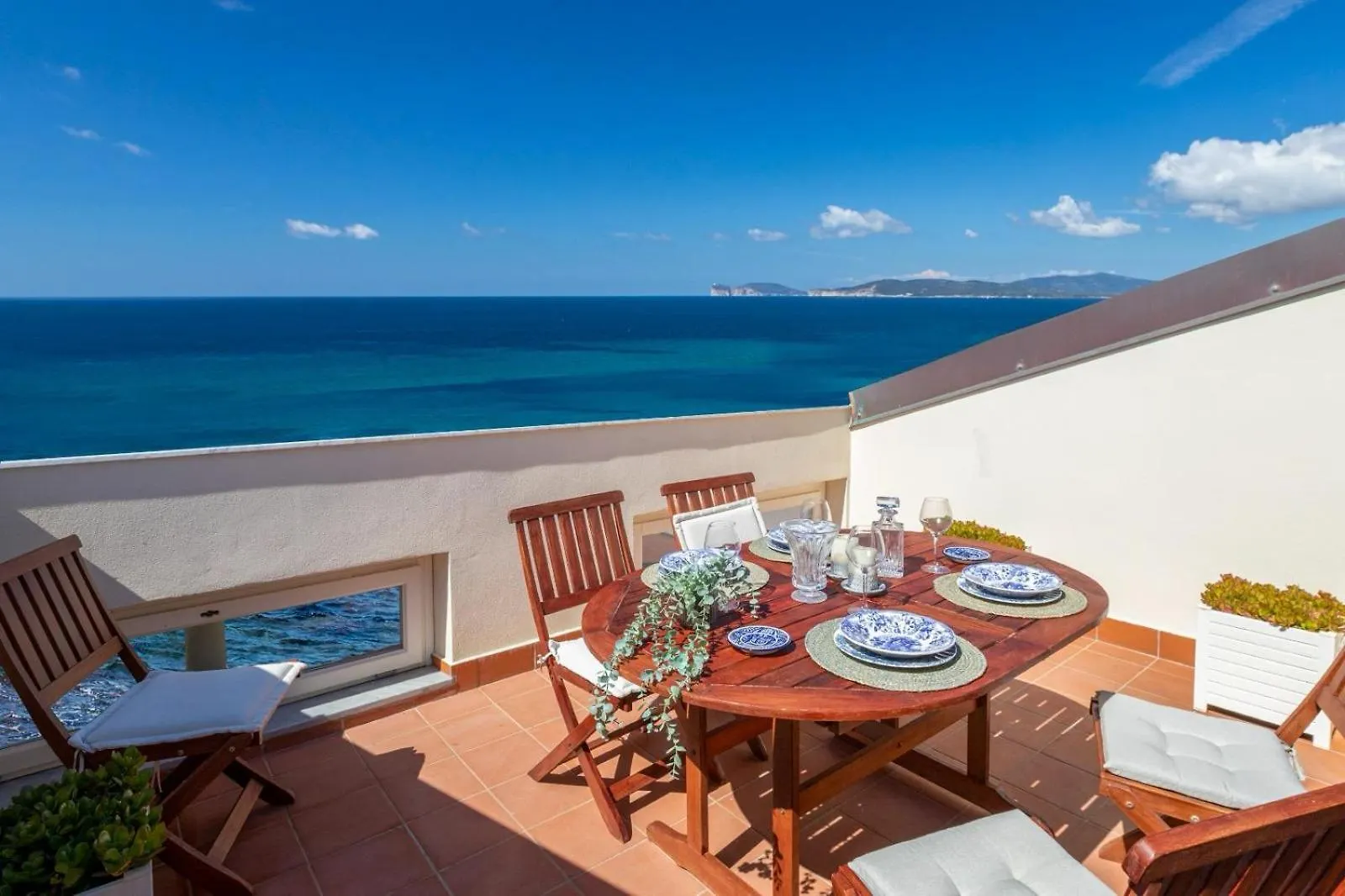 Villa Fignoni - Attico Panoramico Fronte Mare O Camera Matrimoniale Con Bagno Privato Alghero